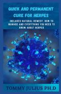 Quick And Permanent Cure For Herpes
