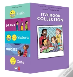 Capa do artigo Raina Telgemeier Five Book Collection: Smile, Drama, Sisters, Ghosts, Guts