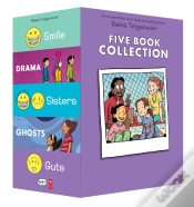 Capa do artigo Raina Telgemeier Five Book Collection: Smile, Drama, Sisters, Ghosts, Guts