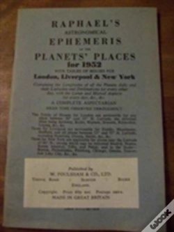 Capa do artigo Raphael'S Astronomical Ephemeris