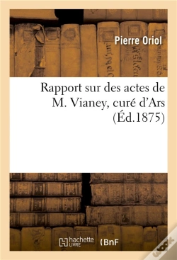 Capa do artigo Rapport Sur Des Actes De M. Vianey, Cure D'Ars