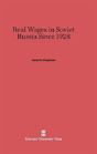 Real Wages In Soviet Russia Since 1928 - Preview