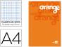 Glued refill for 5mm grid paper, orange, A4 natural, 100 sheets, 100 g/m2 - Preview