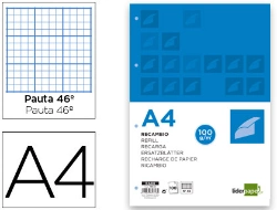 Capa do artigo LIDERPAPEL Ruled Paper Refill (A4 - 100 Sheets) m2 46 4 holes