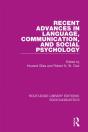 Recent Advances In Language, Communication, And Social Psychology - Preview