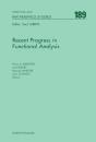 Recent Progress In Functional Analysis - Preview