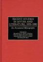 Recent Studies In Myths And Literature, 1970-1990 - Preview