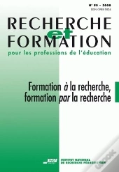 Recherche Et Formation, N° 59/2009 : Formation À La Recherche, Formation Par La Recherche