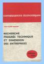 Recherche, Progrès Technique Et Dimension Des Entreprises - Preview