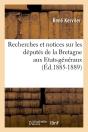 Recherches Deputes Bretagne Edition 1885 1889 - Preview