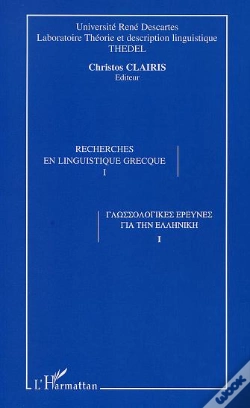 Capa do artigo Recherches En Linguistique Grecque T.1