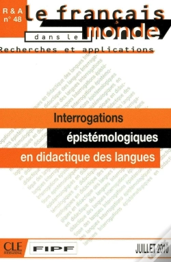 Capa do artigo Recherches Et Applications Tome 48 : Interrogations Épistémologiques En Didactique Des  Des Langues