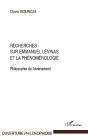Recherches Sur Emmanuel Levinas Et La Phénoménologie ; Philosophie De L'Événement - Preview