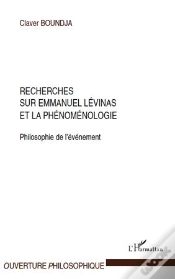 Capa do artigo Recherches Sur Emmanuel Levinas Et La Phénoménologie ; Philosophie De L