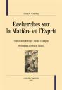 Recherches Sur La Matière Et L'Esprit - Preview