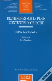 Capa do artigo Recherches Sur Le Plein Contentieux Objectif-Tome 269