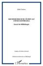 Recherches Sur L'Écrit (Au Congo-Kinshasa) : Essai De Bibliologie - Preview