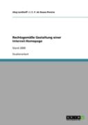Rechtsgemae Gestaltung Einer Internet-Homepage