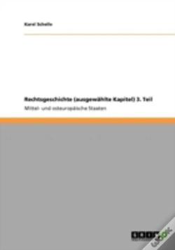 Capa do artigo Rechtsgeschichte (Ausgewaã‚Â¤Hlte Kapitel)  3. Teil