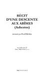 Récit D'Une Descente Aux Abîmes - Preview