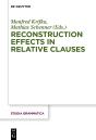 Reconstruction Effects In Relative Clauses - Preview