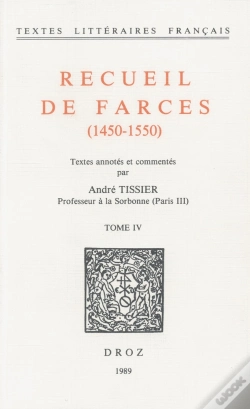 Capa do artigo Recueil De Farces (1450-1550)