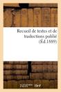 Recueil De Textes Et De Traductions Edition 1889 - Preview