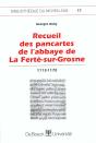 Recueil Des Pancartes De L'Abbaye La Ferté-Sur-Grosse 1113-1178 - Preview