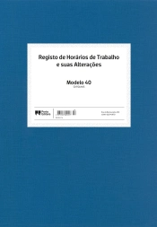 Capa do artigo Registo de Horários de Trabalho e suas Alterações - Modelo 40 - 50 Folhas
