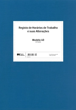Capa do artigo Registo de Horários de Trabalho e suas Alterações - Modelo 40 - 50 Folhas