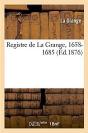 Registre De La Grange, 1658-1685 - Preview