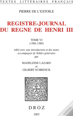 Capa do artigo Registre-Journal Du Regne De Henri Iii