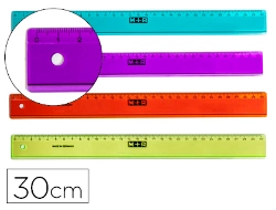 Capa do artigo Régua M+R 30cm Plástico de Cores Sortidas, Graduada e Biselada