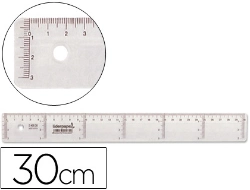 Capa do artigo Regua plastico cristal liderpapel transparente 30 cm