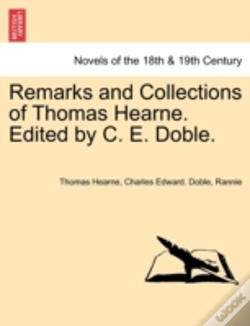 Capa do artigo Remarks And Collections Of Thomas Hearne