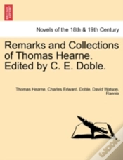 Capa do artigo Remarks And Collections Of Thomas Hearne