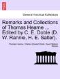 Remarks And Collections Of Thomas Hearne - Preview