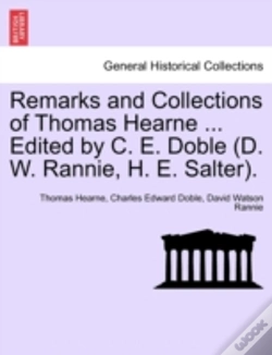 Capa do artigo Remarks And Collections Of Thomas Hearne