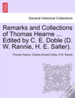 Capa do artigo Remarks And Collections Of Thomas Hearne