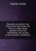 Remarks Two Letters From Bar Le Duc