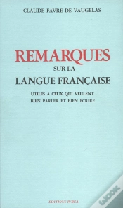 Capa do artigo Remarques Sur La Langue Française