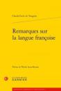 Remarques Sur La Langue Françoise - Preview