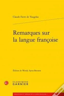 Capa do artigo Remarques Sur La Langue Françoise