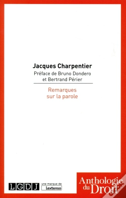 Capa do artigo Remarques Sur La Parole