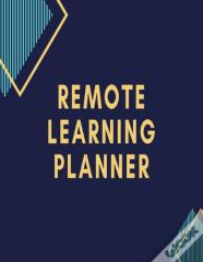 Remote Learning Planner