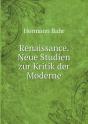 Renaissance. Neue Studien Zur Kritik Der Moderne - Preview