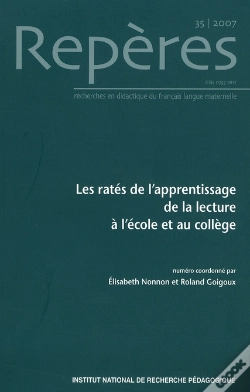 Capa do artigo Repères, N° 35/2007 : Les Ratés De L'Apprentissage De La Lecture À L'École Et Au Collège