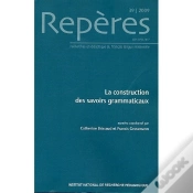 Capa do artigo Reperes T.39; La Construction Des Savoirs Grammaticaux