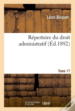 Capa do artigo Repertoire Du Droit Administratif. T.17