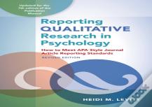 Reporting Qualitative Research In Psychology